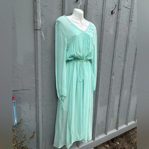 Maje Rutabaga Menthe Chiffon Maxi dress, size “2”  (6/8 fits large) - Picture 7 of 14
